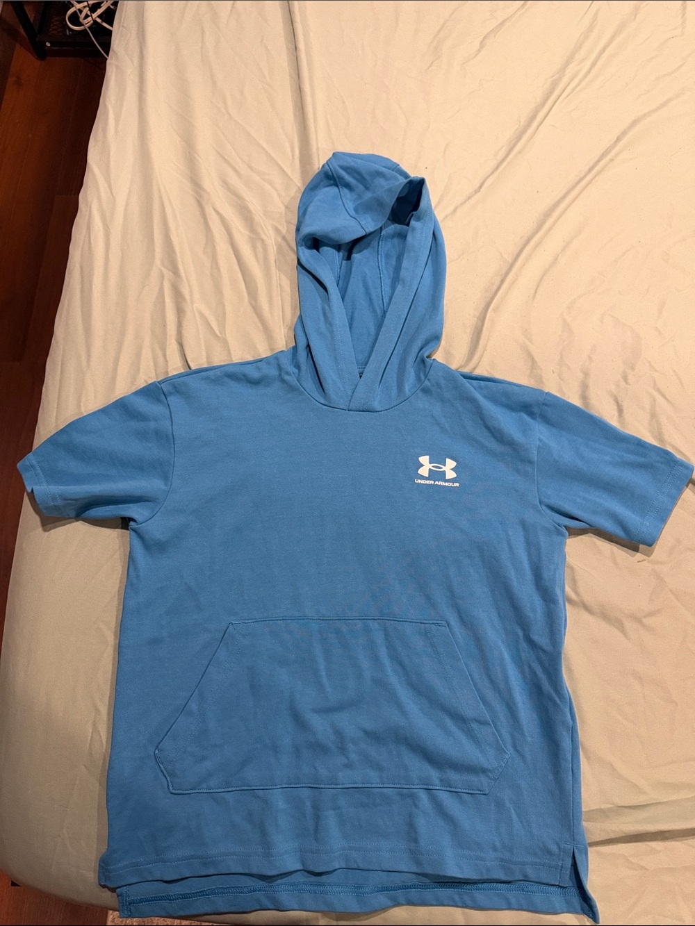 Under Armour Boys Light Blue Short-Sleeve Hoodie